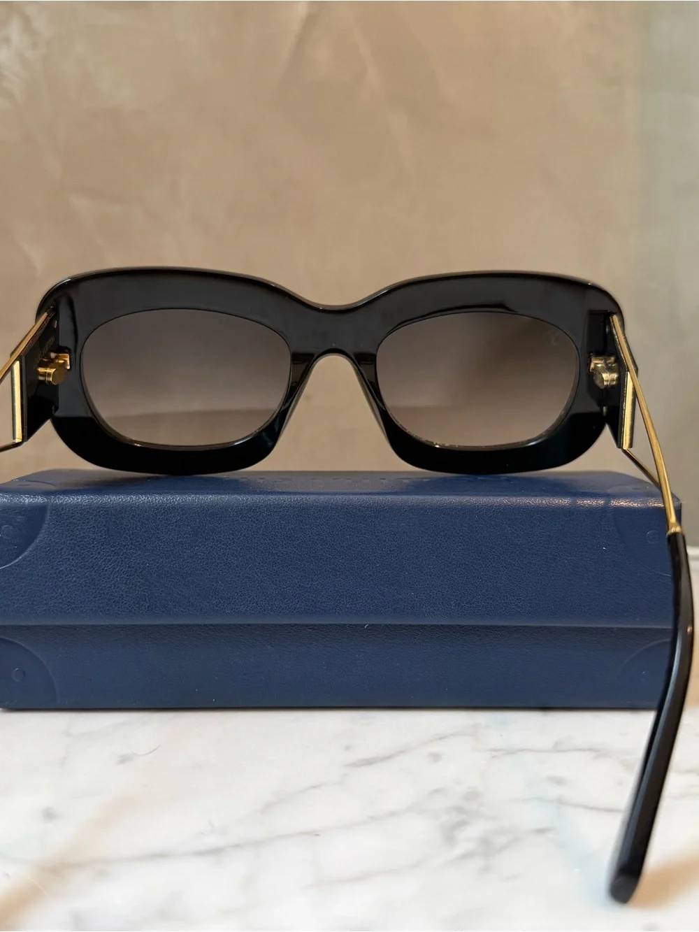Louis Vuitton Black Women's Oversized Rectangle Sunglasses